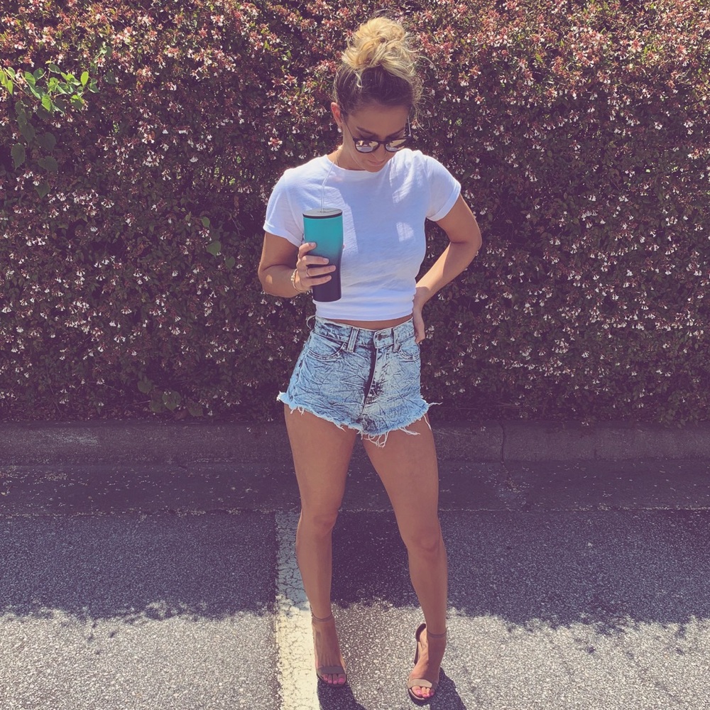 Distressed Denim Shorts